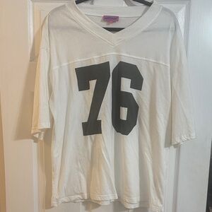 Edikted Cream V-Neck Top 76 Jersey Top